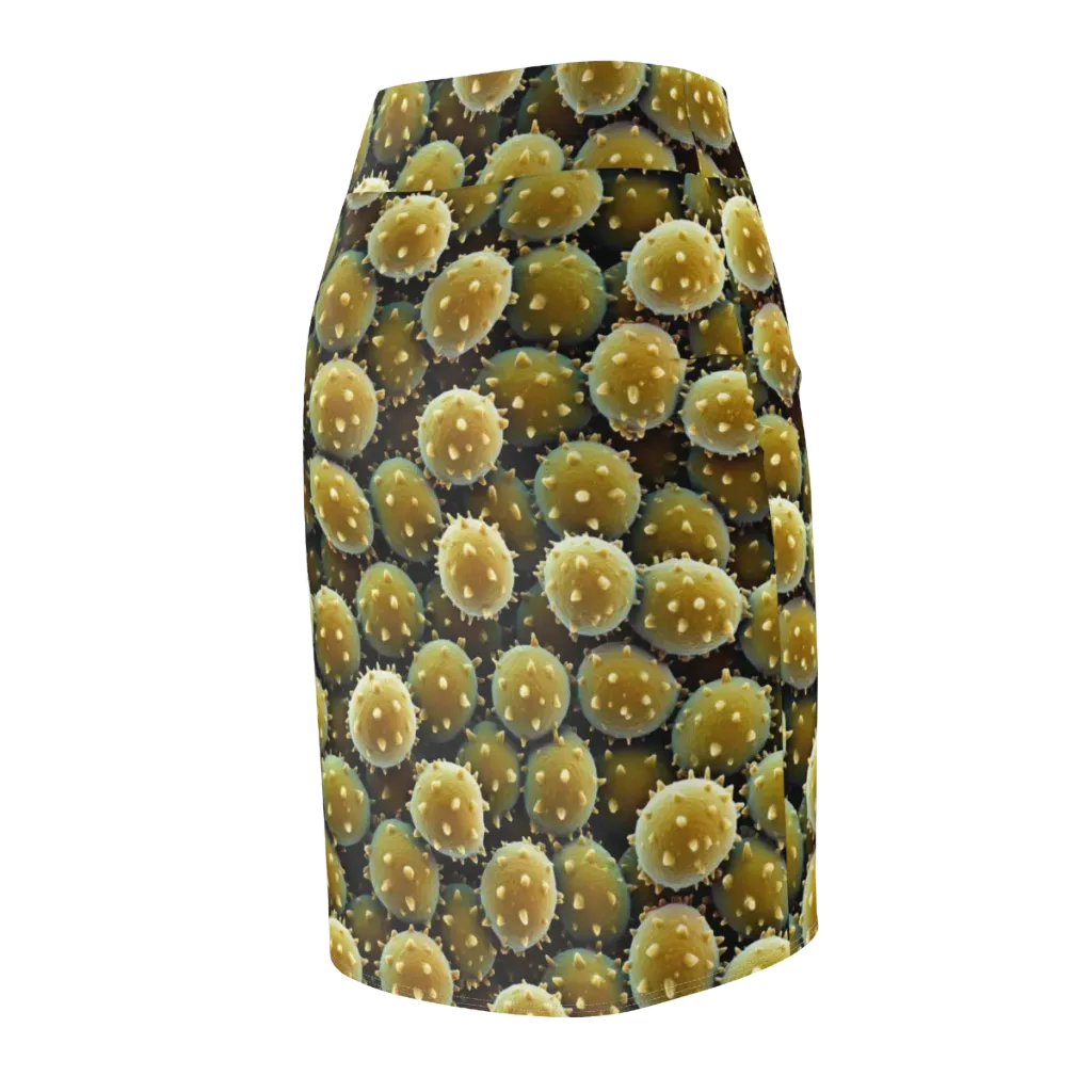 Golden Spore on Pencil Skirt — Back Side