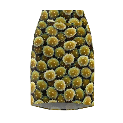 Golden Spore on a Pencil Skirt