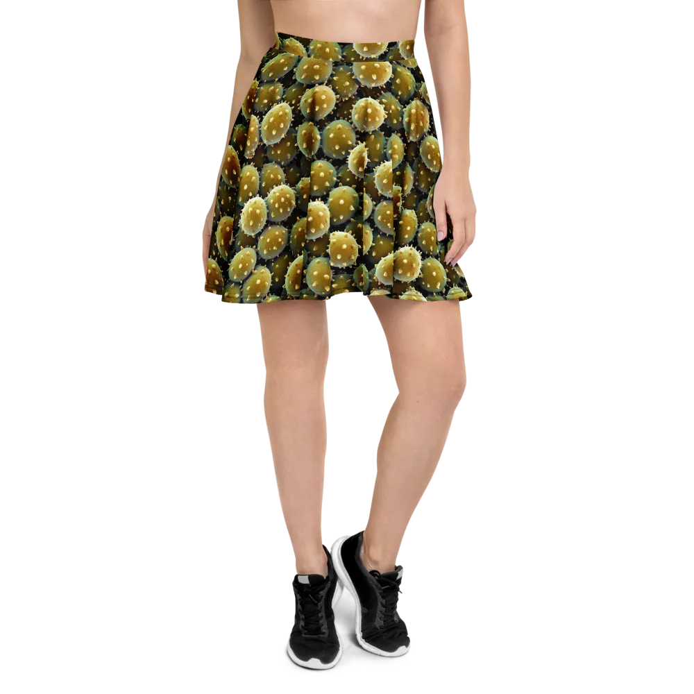 Golden Spore on Skater Skirt — Front