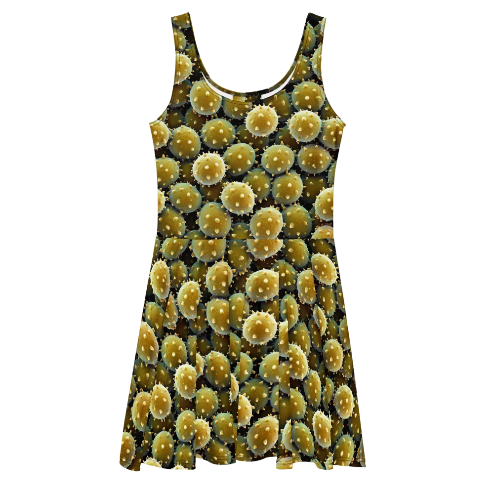 Golden Spore on Skater Dress — Front