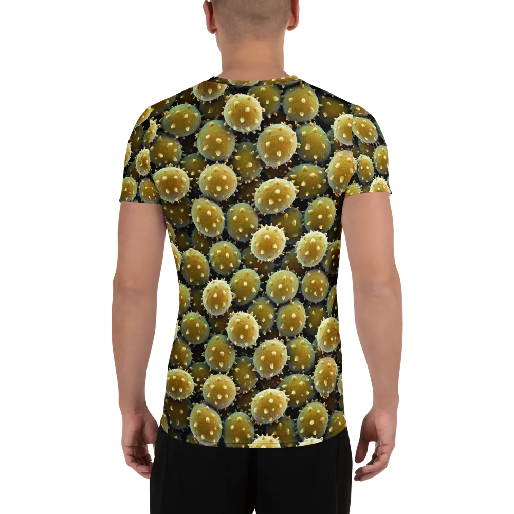 Golden Spore on Men's Athletic T-Shirt — Back