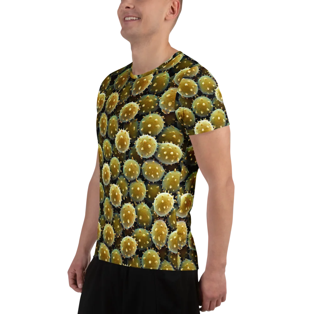 Golden Spore on Men's Athletic T-Shirt — Left