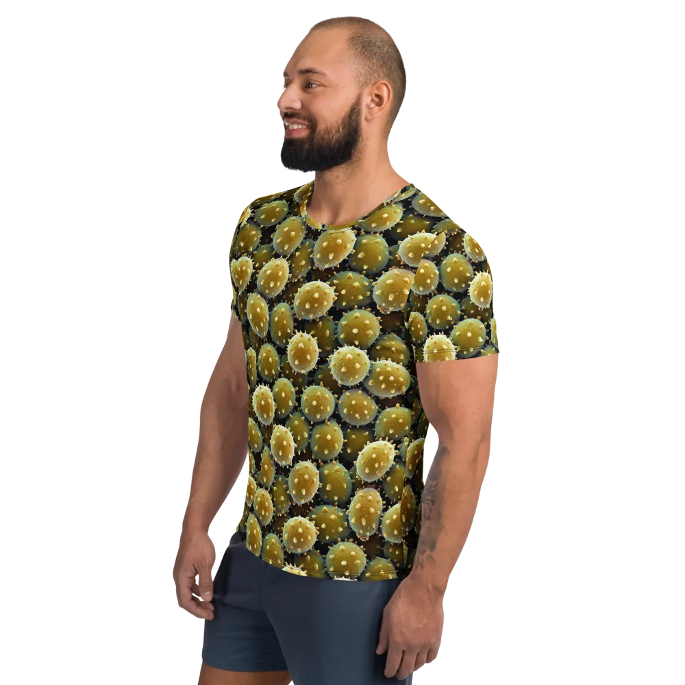 Golden Spore on Men's Athletic T-Shirt — Left
