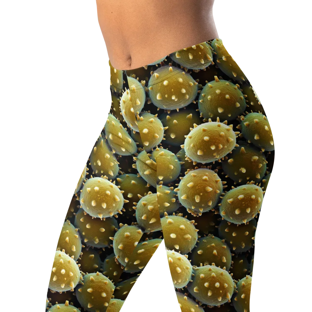 Golden Spore on Leggings — Left Front