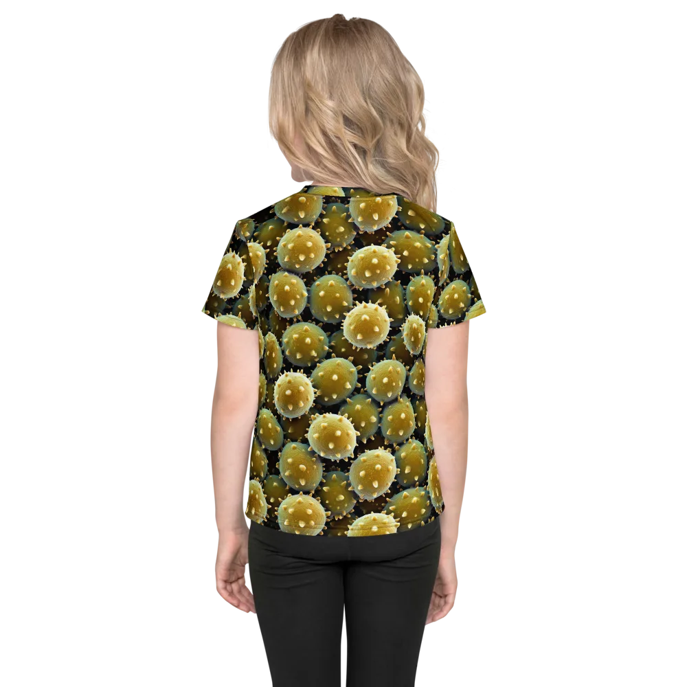 Golden Spore on Kids Crew Neck T-Shirt — Back