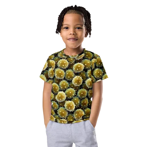 Golden Spore on a Kids Crew Neck T-Shirt
