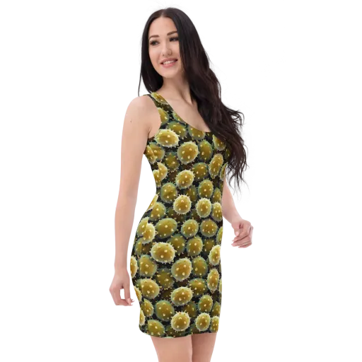 Golden Spore on a Bodycon Dress