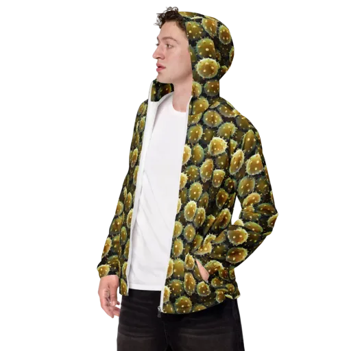 Golden Spore on a Men's Windbreaker