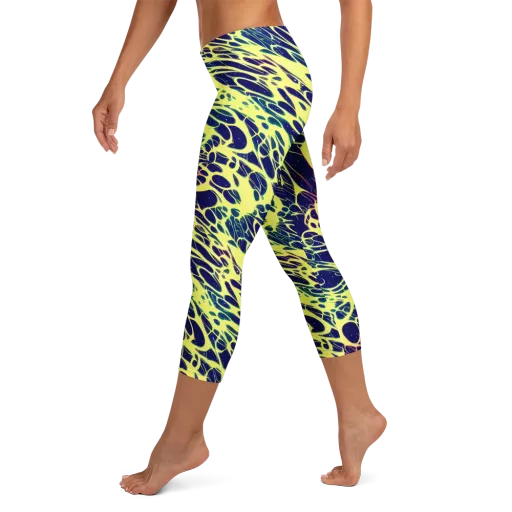 Acid Starfield on a Capri Leggings