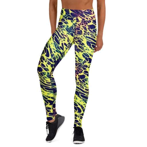Acid Starfield on a Yoga Leggings