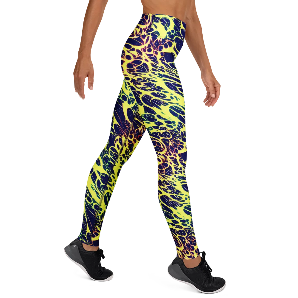 Acid Starfield on Yoga Leggings — Right