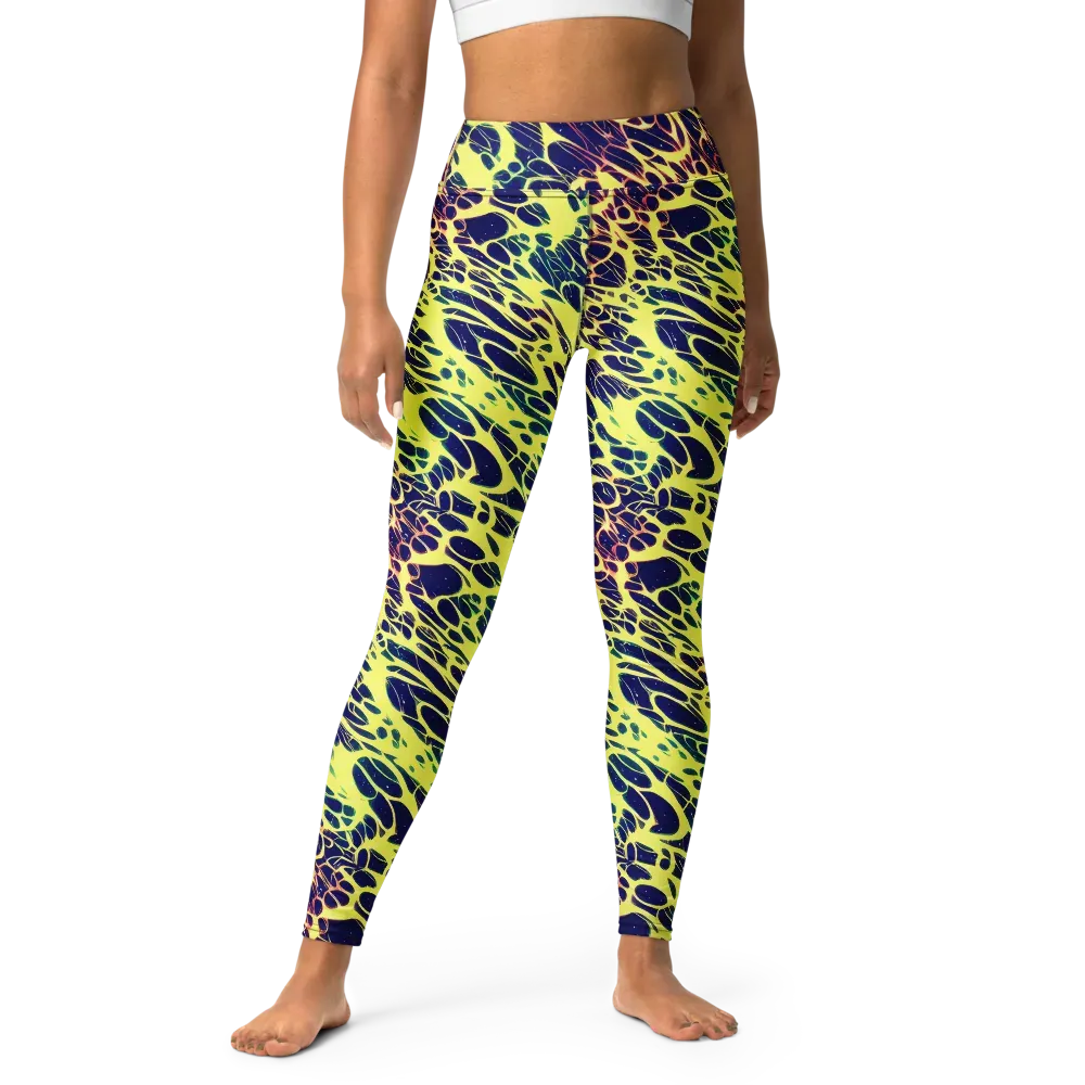 Acid Starfield on Yoga Leggings — Front