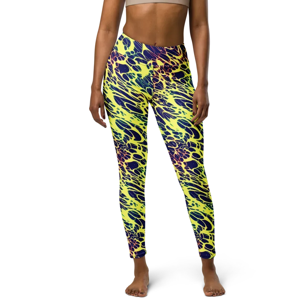Acid Starfield on Yoga Leggings — Front