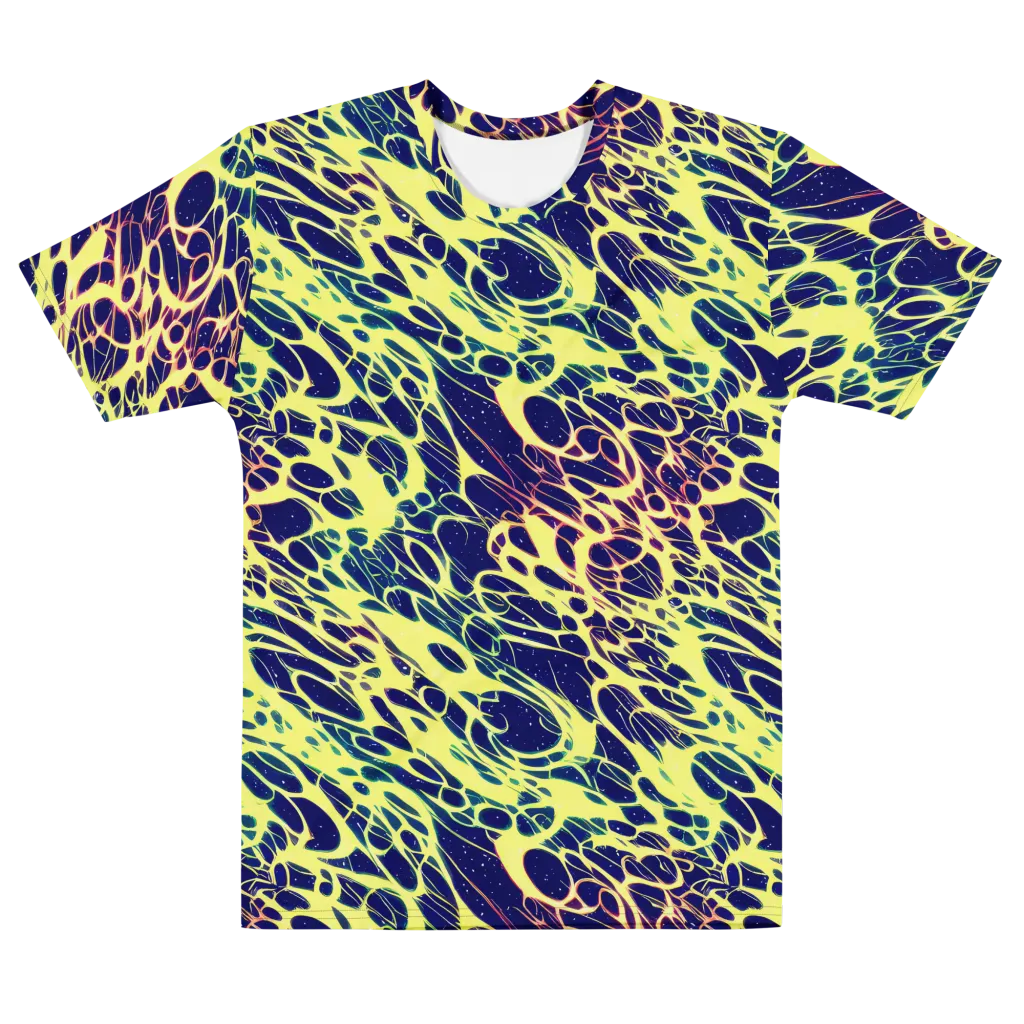 Acid Starfield on Men's Cotton Crew Neck T-Shirt — Front