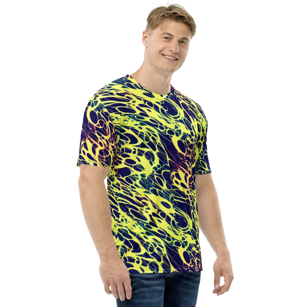 Acid Starfield on Men's Crew Neck T-Shirt — Right