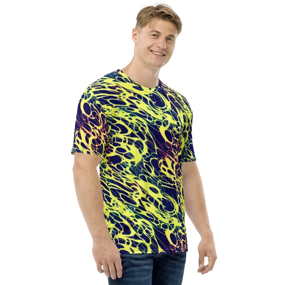 Acid Starfield on Men's Crew Neck T-Shirt — Right