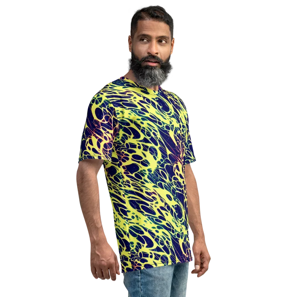 Acid Starfield on Men's Crew Neck T-Shirt — Right