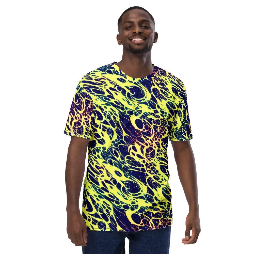 Acid Starfield on Men's Crew Neck T-Shirt — Front