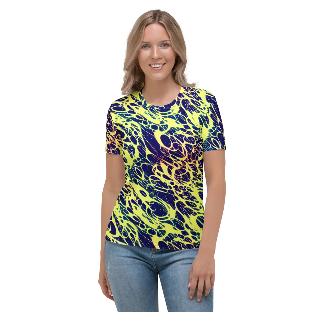 Acid Starfield on Women's Crew Neck T-Shirt — Front