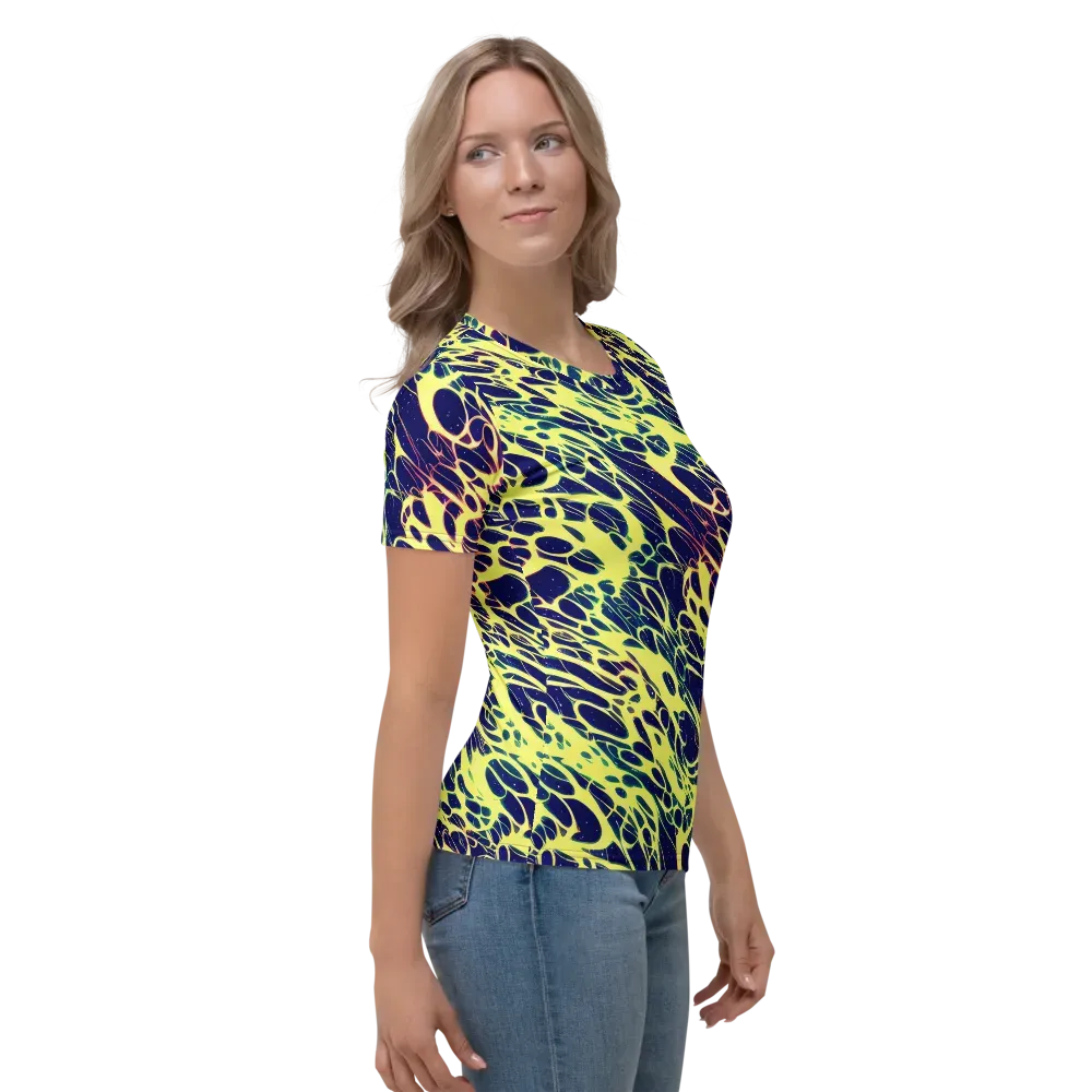 Acid Starfield on Women's Crew Neck T-Shirt — Right