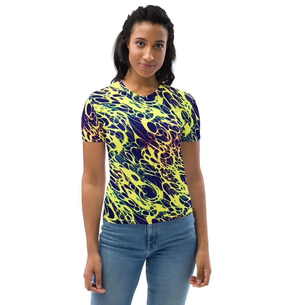 Acid Starfield on Women's Crew Neck T-Shirt — Front