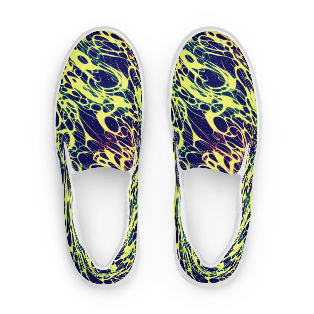 Acid Starfield on Men's Slip-On Canvas Shoes — Front