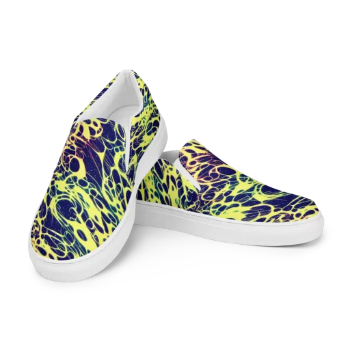 Acid Starfield on a Men's Slip-On Canvas Shoes