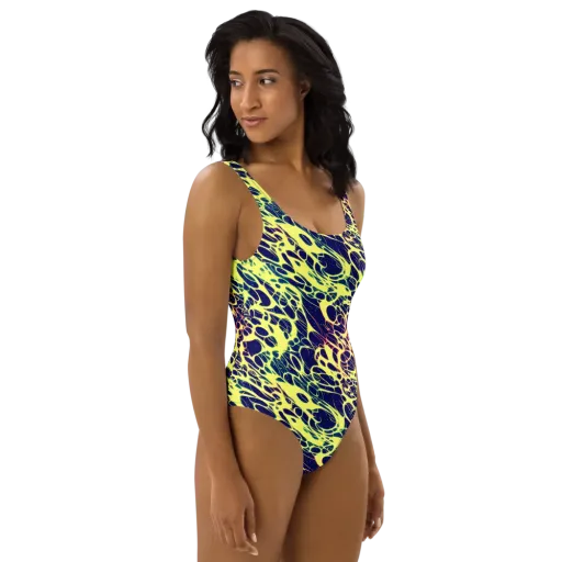 Acid Starfield on a One-Piece Swimsuit