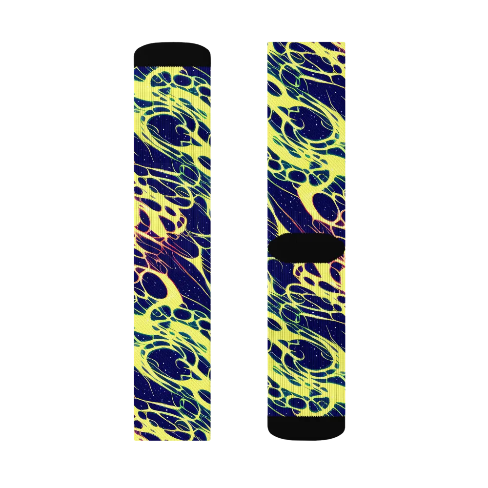 Acid Starfield on Socks — Left Sock