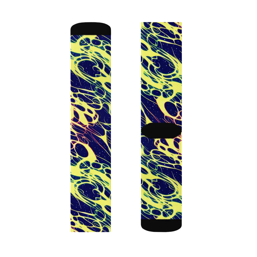 Acid Starfield on Socks — Right Sock