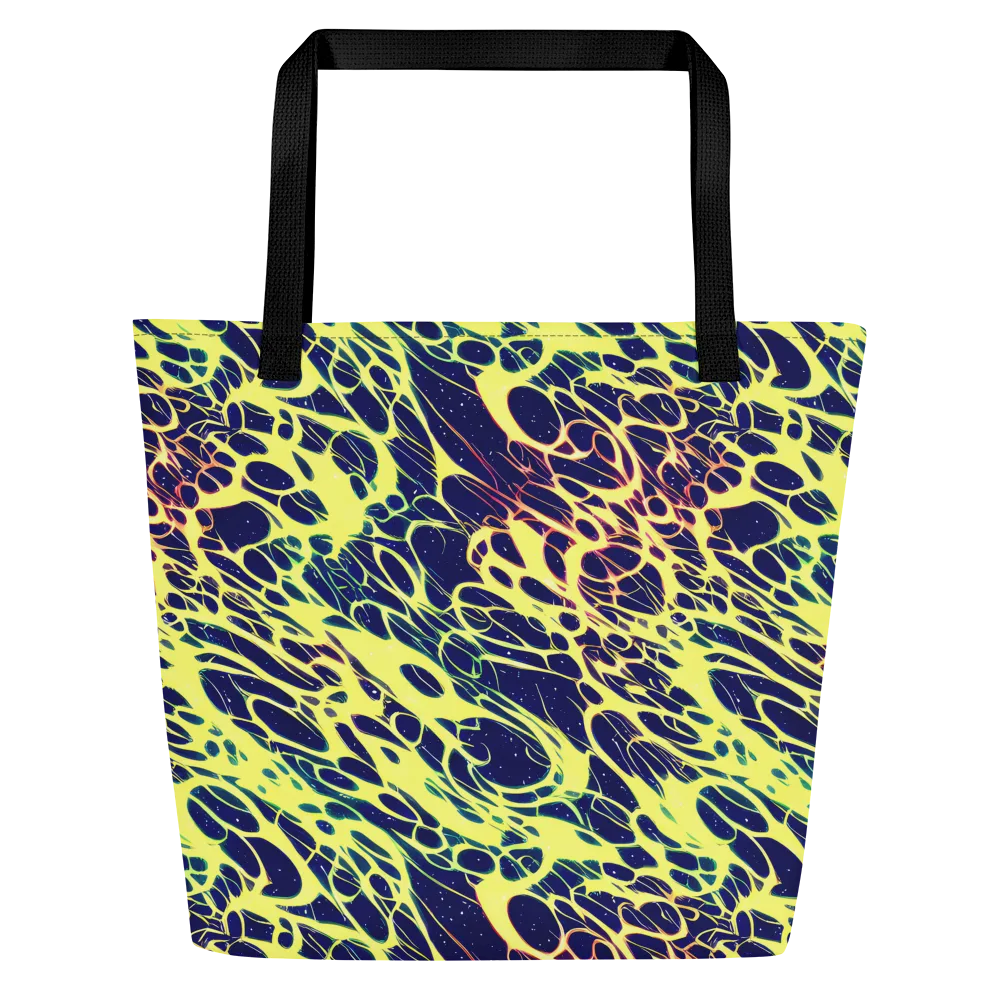 Acid Starfield on Large Tote Bag W/ Pocket — Front