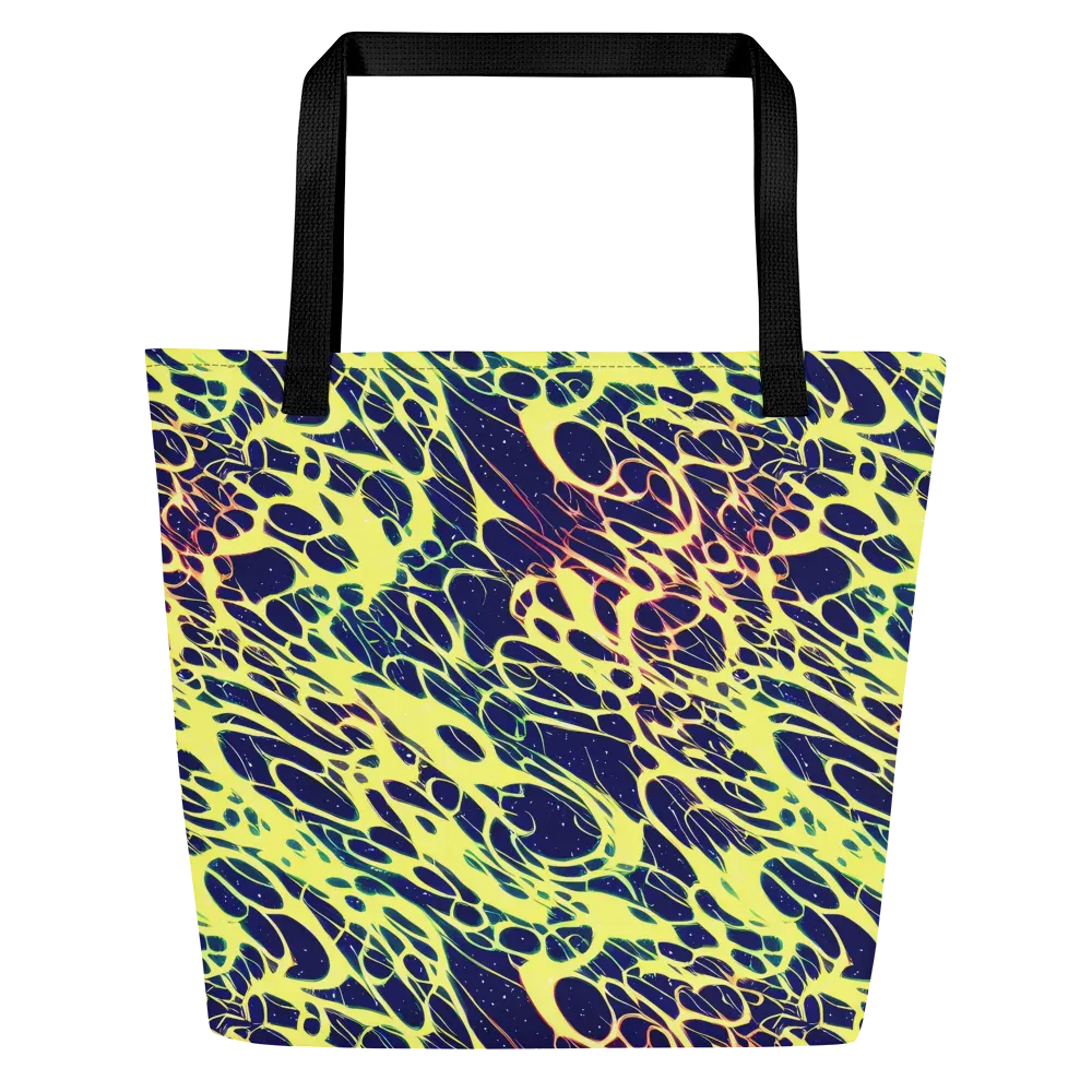 Acid Starfield on Large Tote Bag W/ Pocket — Front