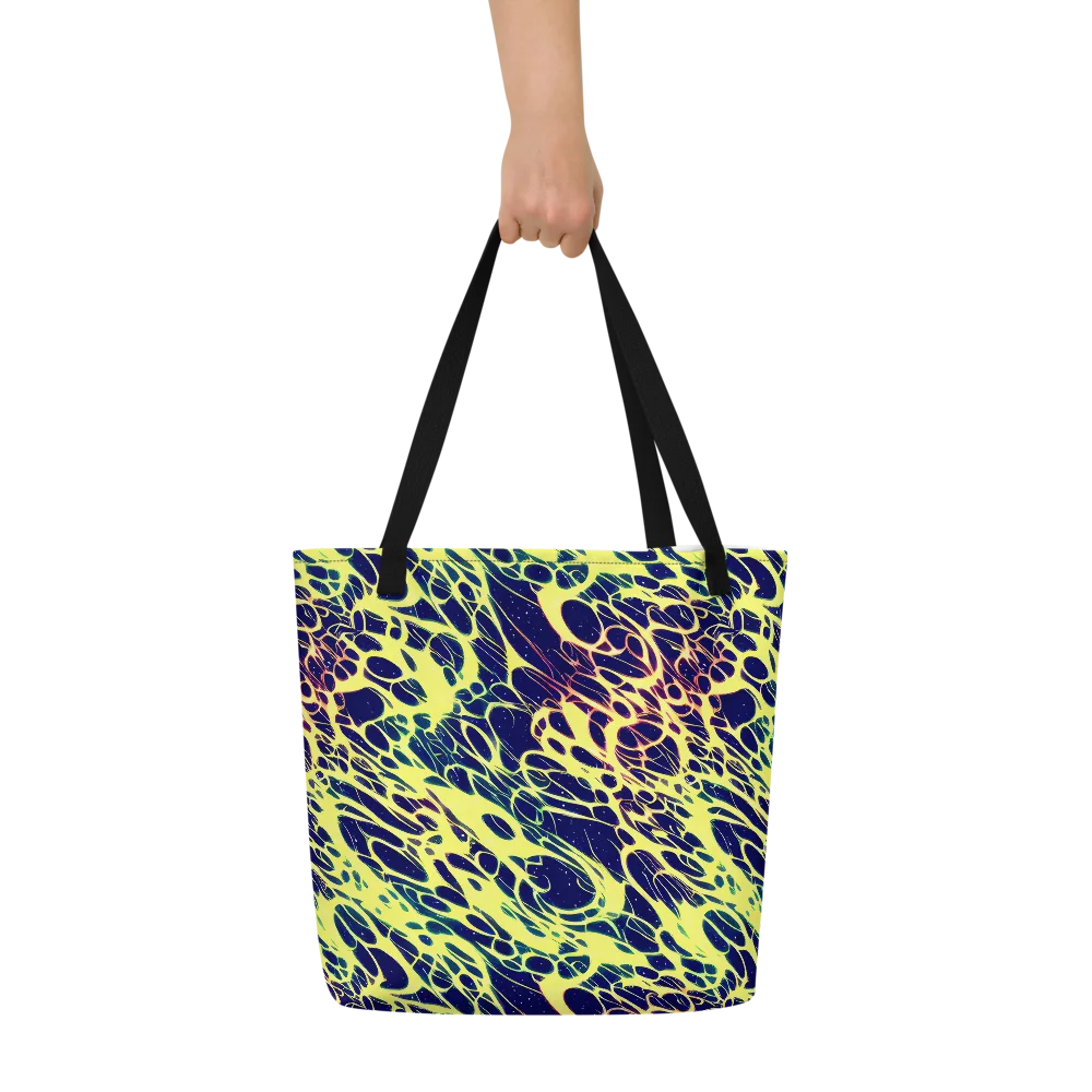 Acid Starfield on Large Tote Bag W/ Pocket — Front