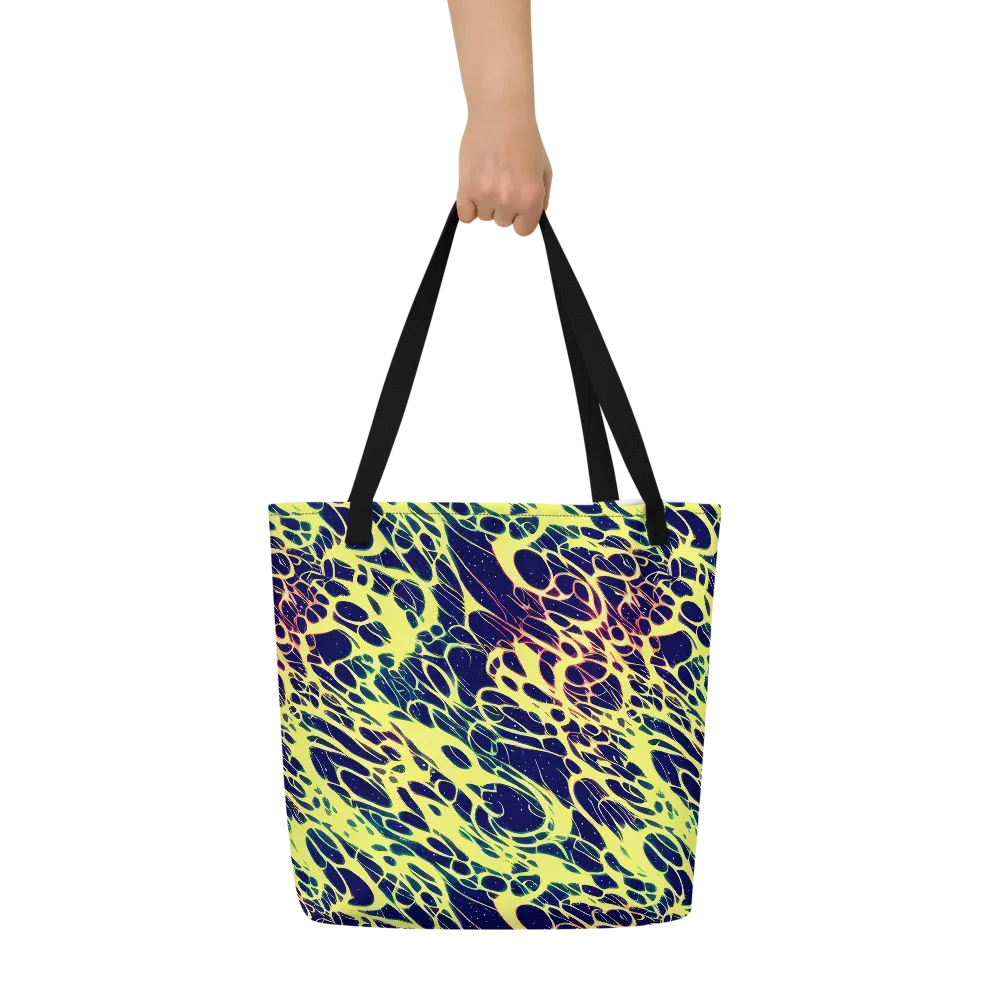 Acid Starfield on Large Tote Bag W/ Pocket — Front