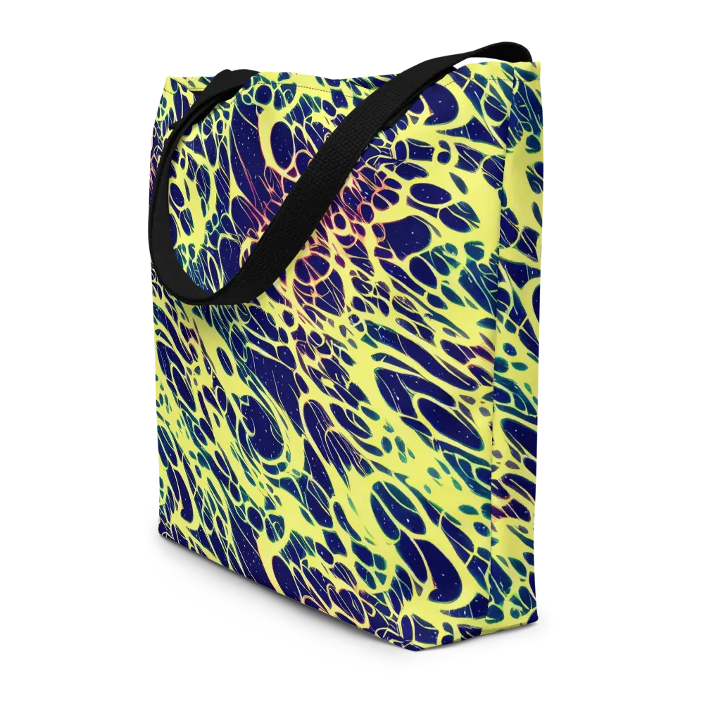 Acid Starfield on Large Tote Bag W/ Pocket — Front