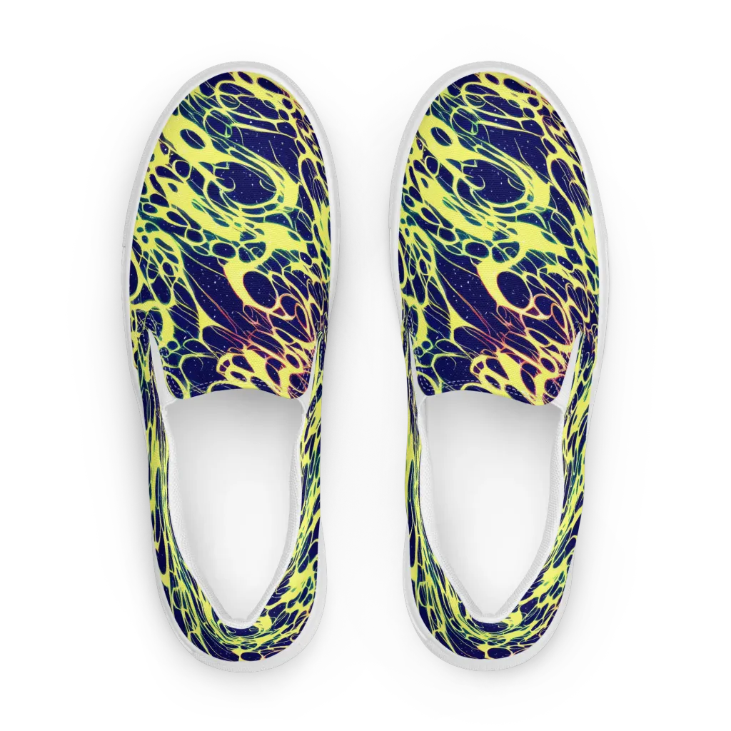 Acid Starfield on Women's Slip-On Canvas Shoes — Front