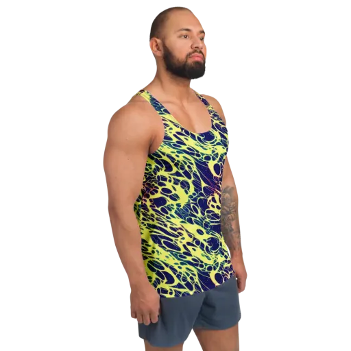 Acid Starfield on a Men's Tank Top