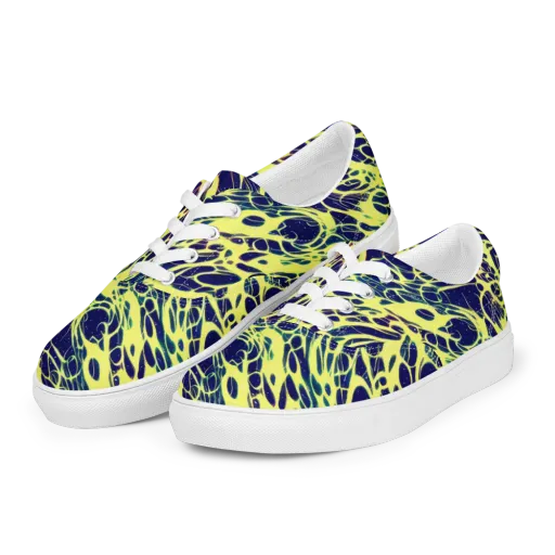 Acid Starfield on a Men's Lace-Up Canvas Shoes