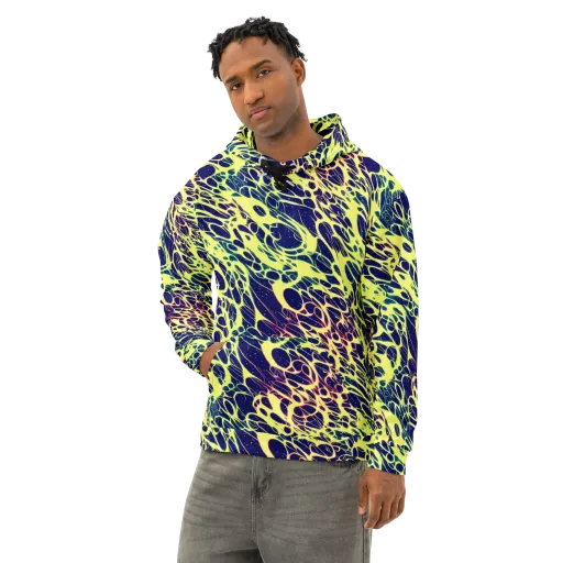 Acid Starfield on a Cotton Hoodie