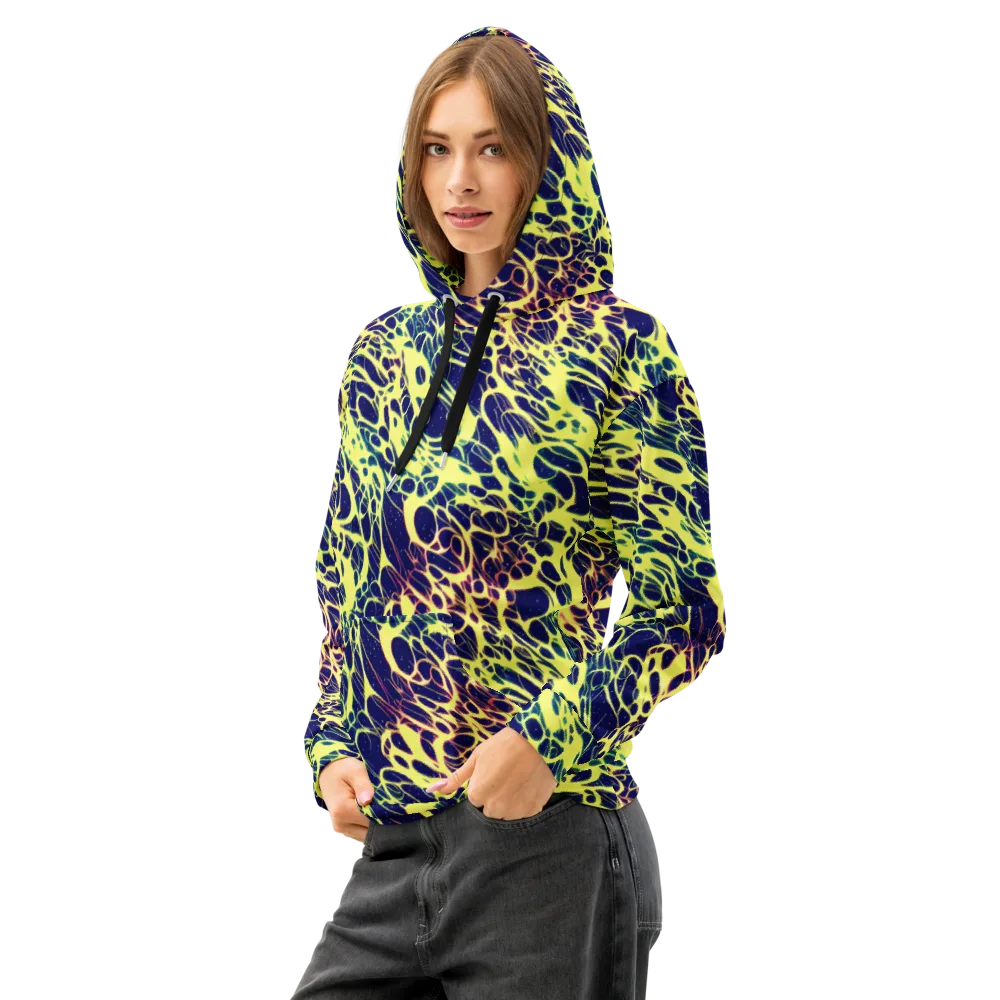 Acid Starfield on Cotton Hoodie — Left Front