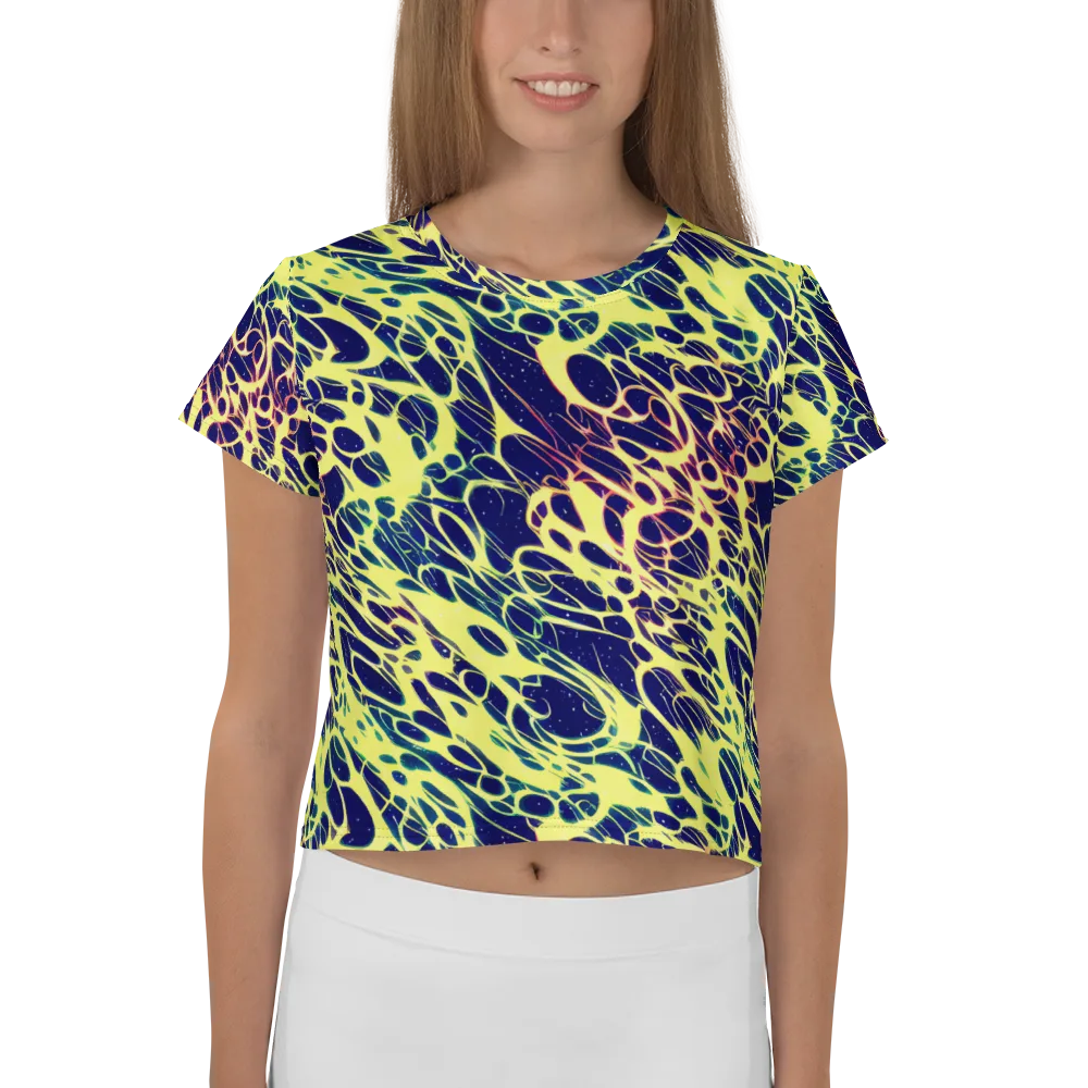 Acid Starfield on Crop Tee — Front