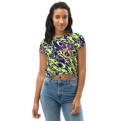 Acid Starfield on a Crop Tee