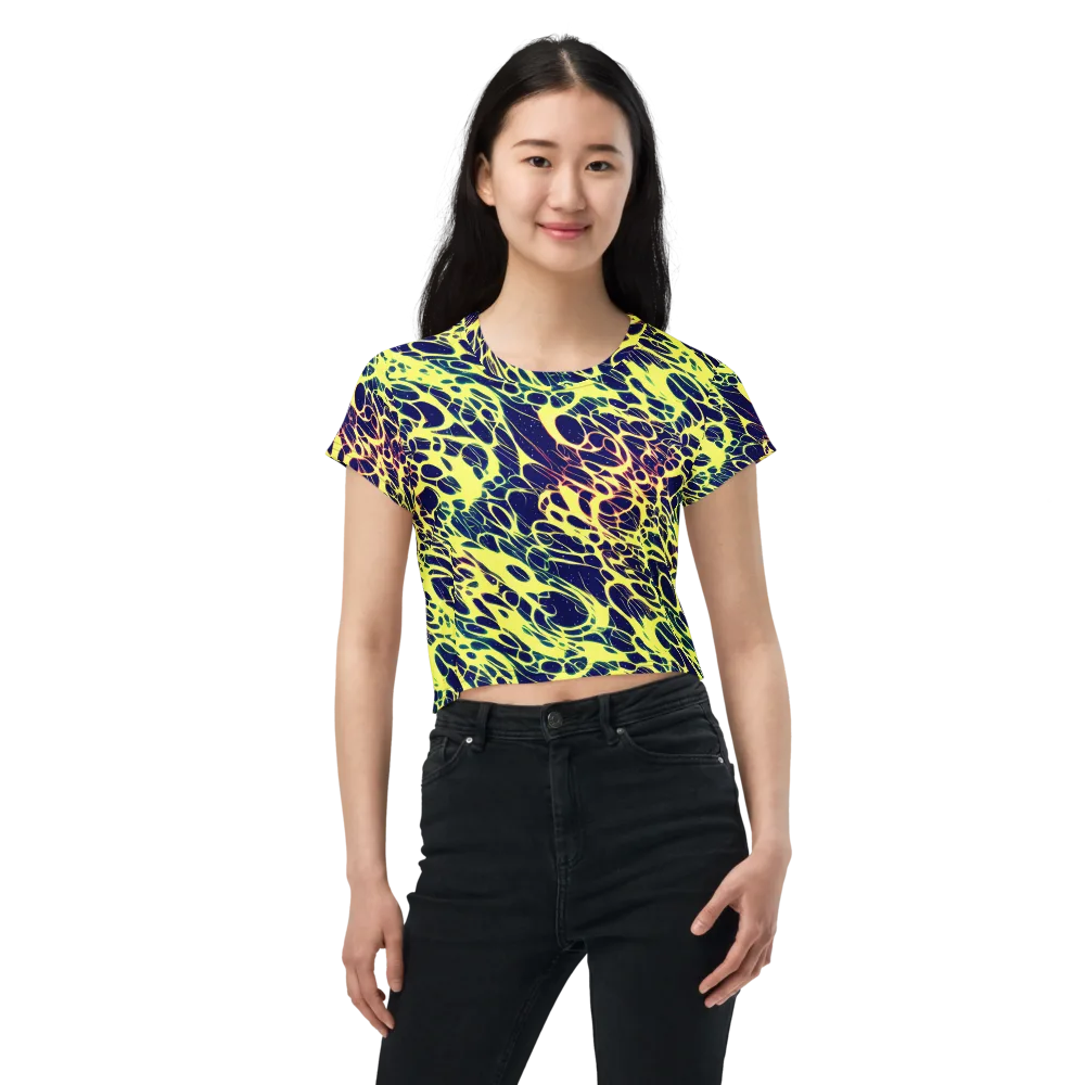 Acid Starfield on Crop Tee — Front