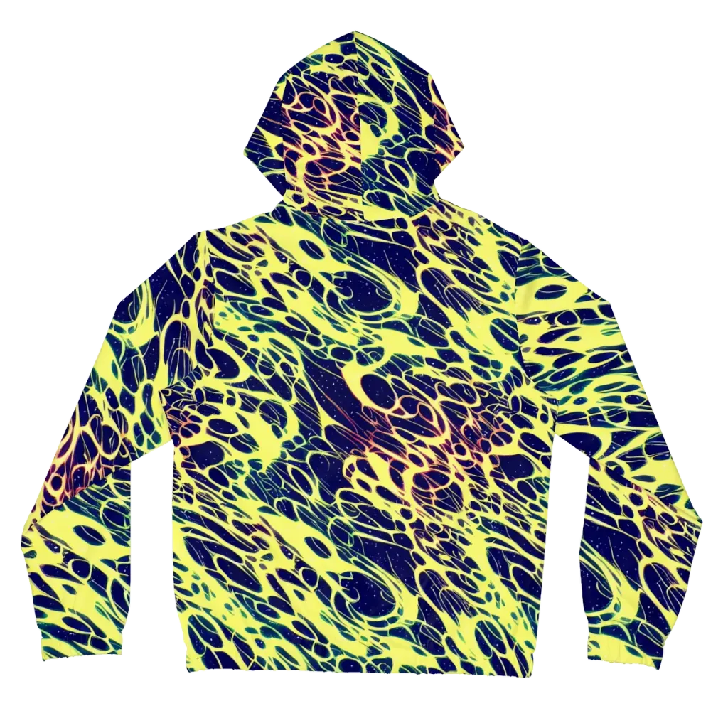 Acid Starfield on Women's Full-Zip Hoodie — Back