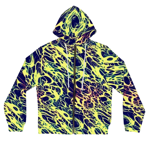 Acid Starfield on a Women's Full-Zip Hoodie