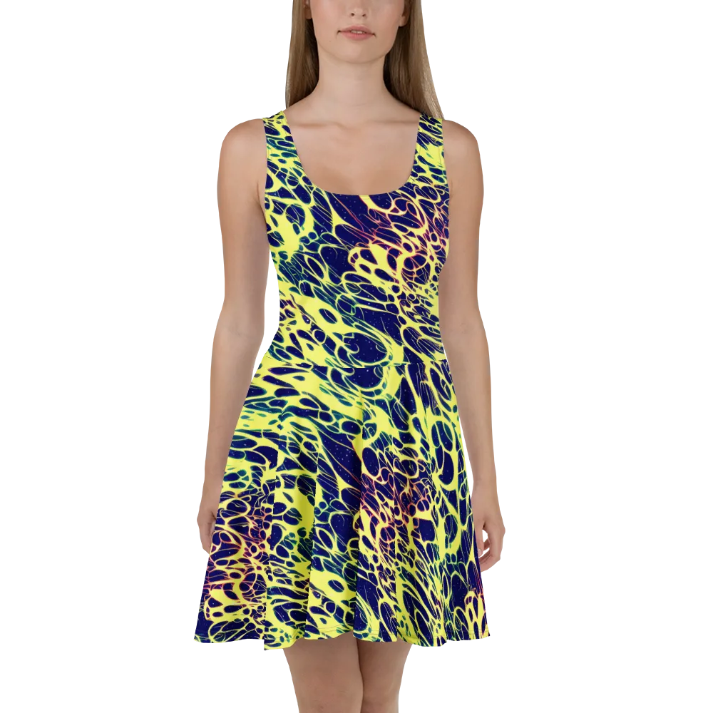 Acid Starfield on Skater Dress — Front