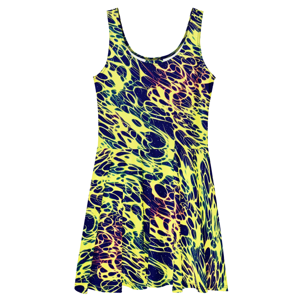 Acid Starfield on Skater Dress — Front