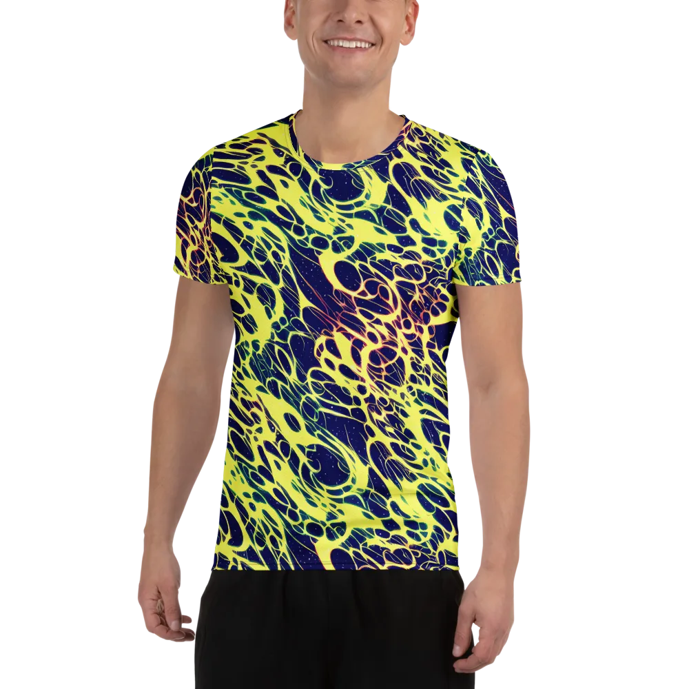 Acid Starfield on Men's Athletic T-Shirt — Front