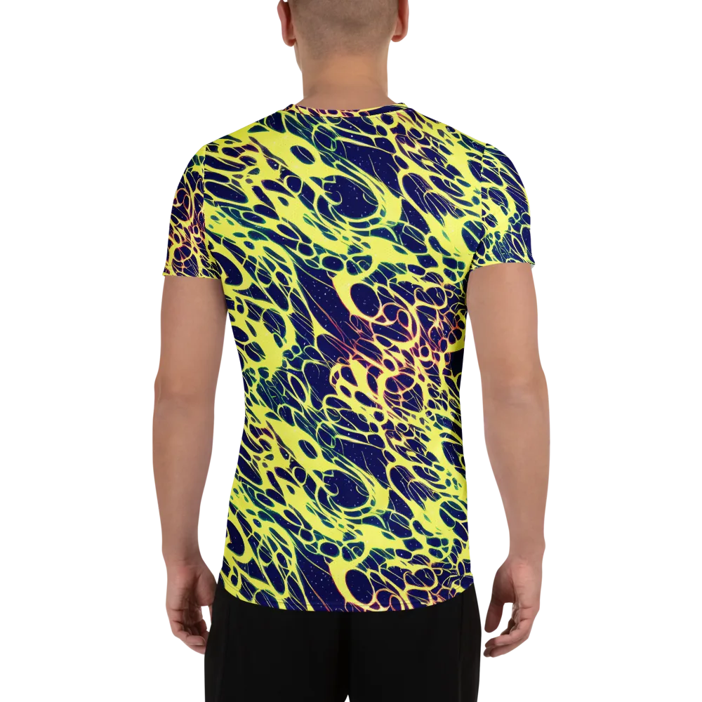 Acid Starfield on Men's Athletic T-Shirt — Back
