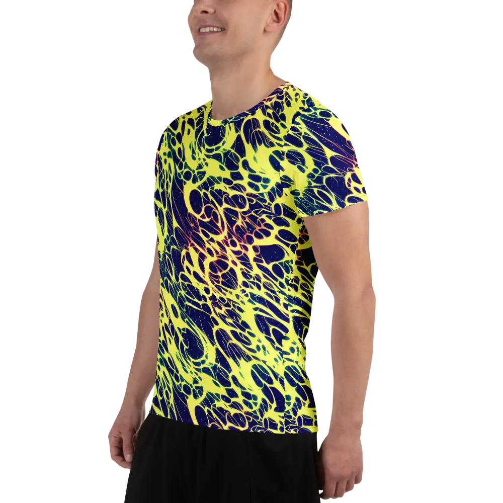 Acid Starfield on Men's Athletic T-Shirt — Left